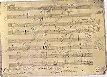 manuscrit autographe de Beethoven.