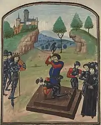 Décapitation du Duc de Somerset à la bataille de Tewkesbury