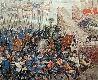 Description de l'image Belagerung von Calais 1346-1347.JPG.