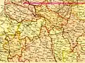 Carte de 1882 de l'Empire russe, Lioubavitchi était sur le territoire du Gouvernement de Moguilev (Biélorussie)