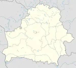 Localisation de Dziatlava sur la carte de la Biélorussie.