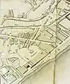 Quartier Belcier, Plan de la ville de Bordeaux, Fillastre Frères, 1851.