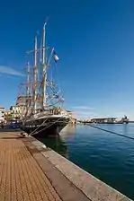 Le Belem à Sète amarré au quai d'Alger en 2013.