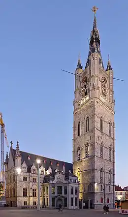 Beffroi de Gand, Belgique, XIVe siècle.