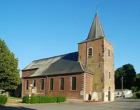 L'église, la place Comte Cornet de Ways Ruartet le clos Général Duhesme.