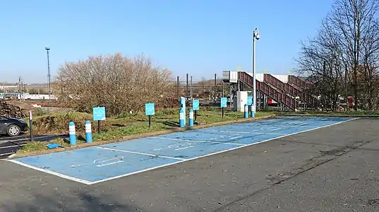 Station de recharge pour voitures électriques du parking de l'avenue des Villas.