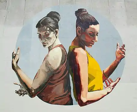 Fresque de Mariela Ajras & Milu Correch.