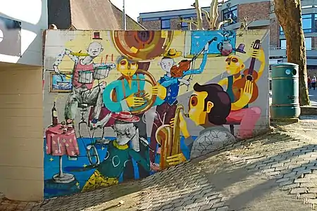 Fresque de Mart Aire et Zësar Bahamonte.