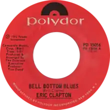 Description de l'image Bell bottom blues by eric clapton 1972 US single side-A.png.