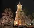 Le clocher une nuit de Noël.