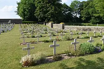 Le carré français, dans la partie drote du cimetière.