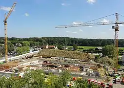 La construction en juin 2018.