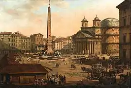 Bernardo Bellotto, Piazza della Rotonda et Panthéon (1739)