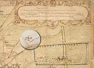 Carte mentionnant le Moulin à Vent, d'un certain Mornand, vers 1702.