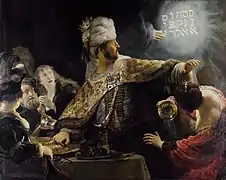 Le festin de Balthazar de Rembrandt