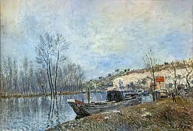 Les Bords du Loing vers Moret par Alfred Sisley