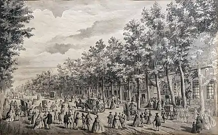 Promenade des Remparts de Paris, dessin, Fondation Bemberg.