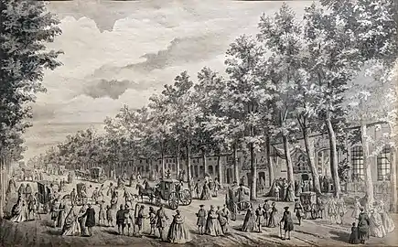 Promenade des Remparts de Paris par Charles Nicolas Cochin