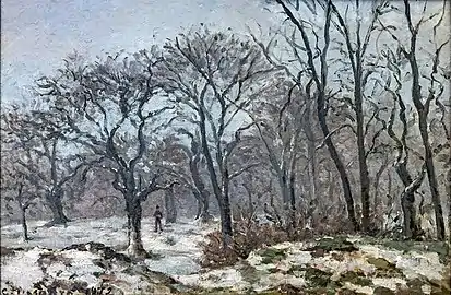 Bois de châtaigniers en hiver, Louveciennes par Camille Pissarro