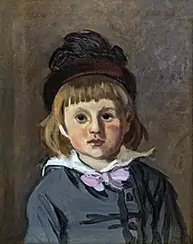 Portrait de son fils Jean en bonnet à pompon par Claude Monet