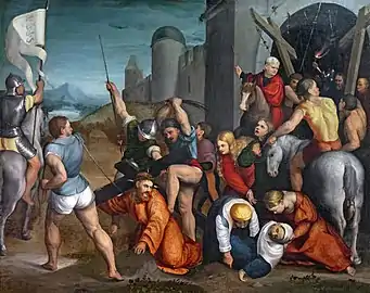 La montée au calvaire, 1535-1538. Huile / toile, 96 / 5 × 122 cm. Fondation Bemberg Toulouse.