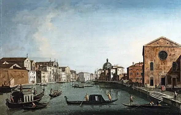 Vue du quartier de Santa Lucia par Canaletto(XVIIIe siècle)