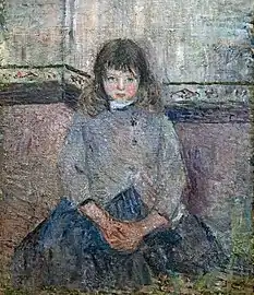 Portrait de Felix en jupe par Camille Pissarro (1883)