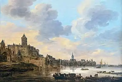 Vue du port de Nimègue par Jan Van Goyen