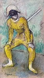 L'arlequin jaune par Edgar Degas
