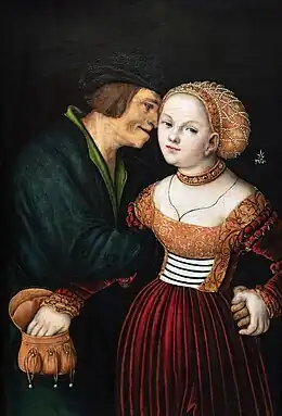 Les Amoureux, de Lucas Cranach l'Ancien.