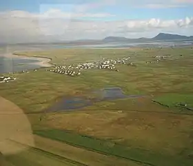 Vue aérienne de l'île de Benbecula