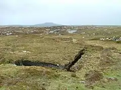 Une fosse de tourbières en Écosse (analogue à celles qui étaient faites dans le Yeun Elez par le passé)