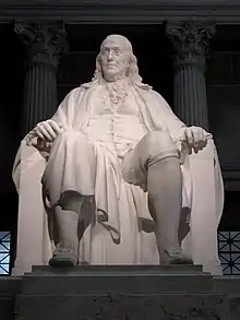 Statue de Benjamin Franklin.