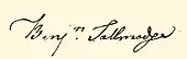 signature de Benjamin Tallmadge