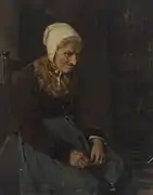 Marc Louis Benjamin Vautier - Vieille femme assise sur une chaise