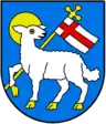 Fig.12 : Blason de Bennwil : d'azur à l'agneau pascal nimbé (ou auréolé) d'or .
