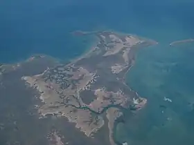vue aérienne de l'île