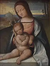 Vierge à l'enfant par Benvenuto Tisi (Il Garofalo), 1510.