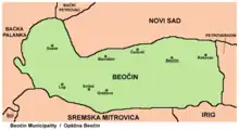 Localités de la municipalité de Beočin
