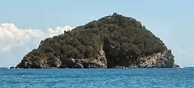 Vue de l'île de Bergeggi.