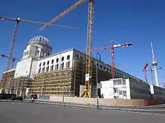 Le chantier de reconstruction en avril 2016.