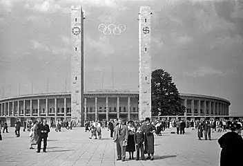 Le Stade olympique de Berlin en 1936.