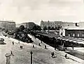 Construction du viaduc à côté de la porte (entre 1896 et 1902)