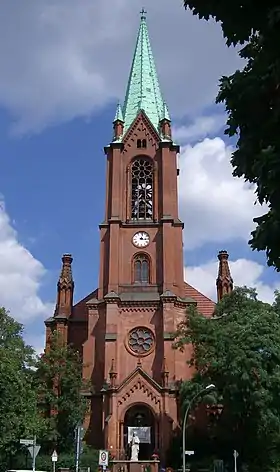 Façade de l'église Gethsémané.