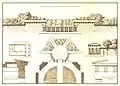 Projet de plan de l'ensemble de la porte de Potsdam par Karl Friedrich Schinkel