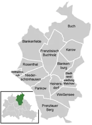 District map of Pankow