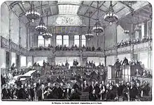 La salle du Zollparlament (gravure de 1868).