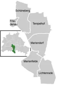 District map of Tempelhof-Schöneberg