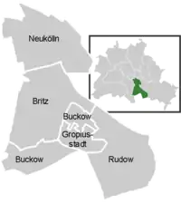 localisation de l'arrondissement de Neukölln