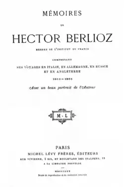 Image illustrative de l’article Mémoires de Hector Berlioz